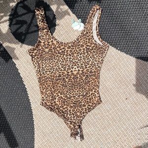 Leopard print body suit
